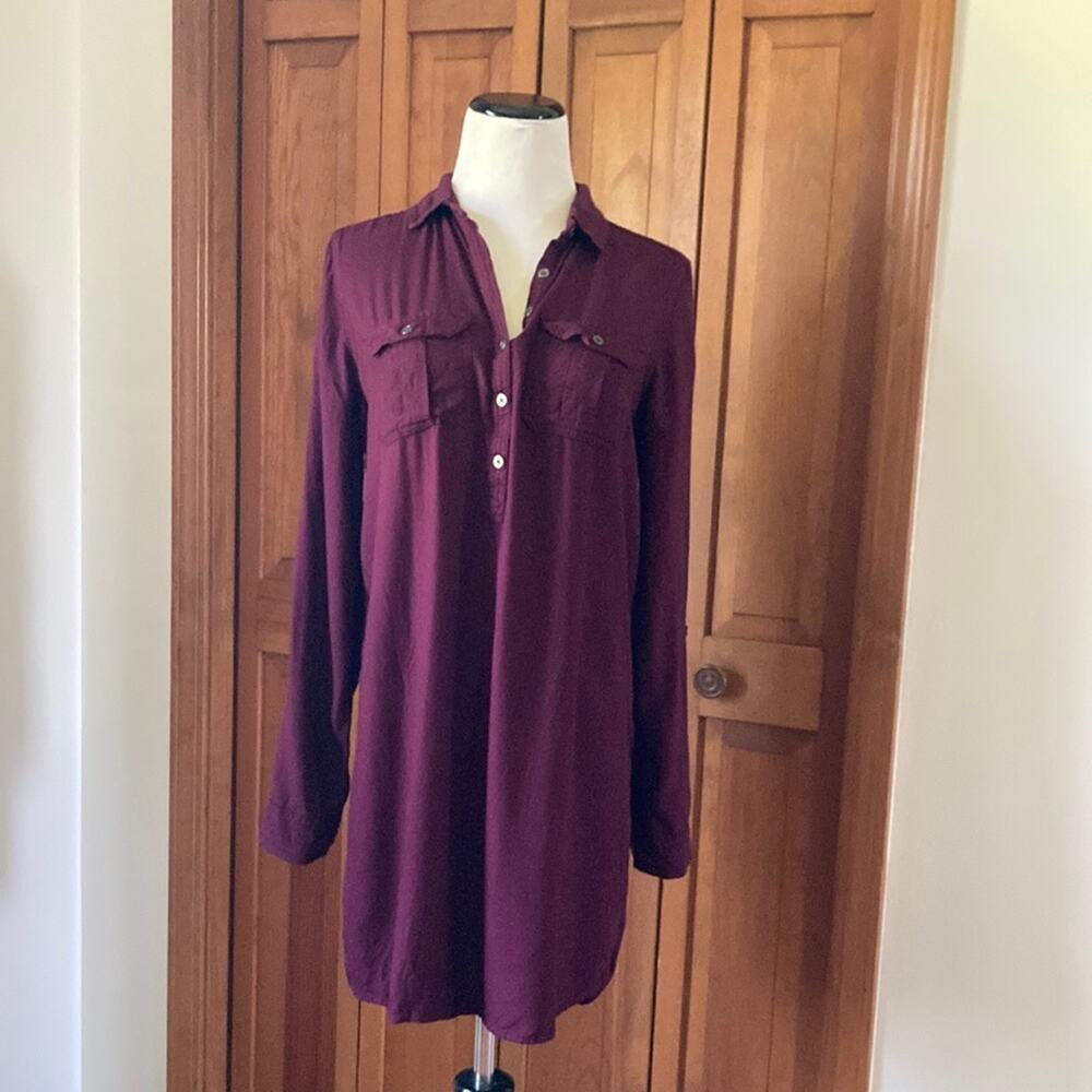 So Purple Pullover Tunic Top, Size S